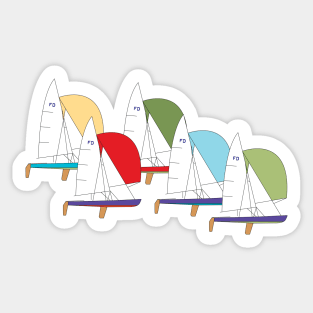 Flying Dutchman Sailboats Racing Sticker